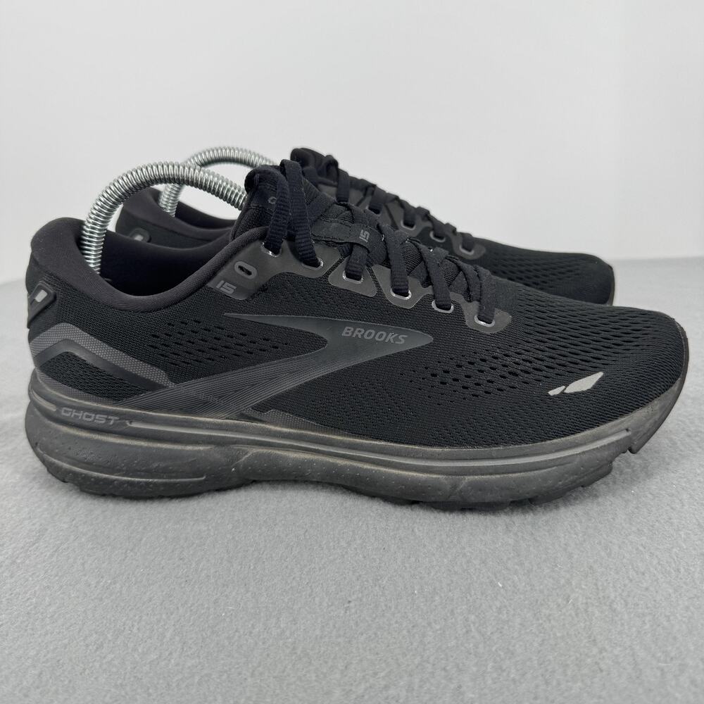 Brooks Ghost 15 Shoes‎ Womens Size 10 Black Road Running Sneakers 1203801B020